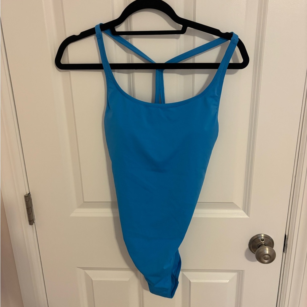Andie Swim Blue One-Piece Swimsuit - Maternity